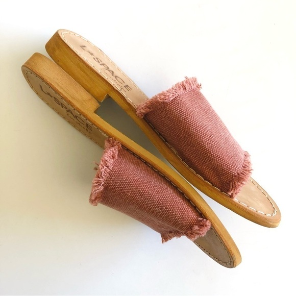 L*Space by Cocobelle Pink Canvas Slides - Picture 11 of 15